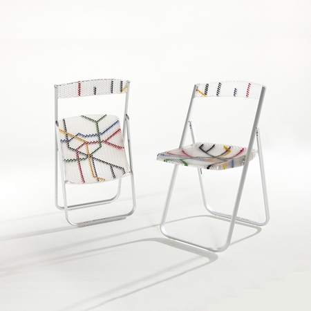 Patterned Folding Chairs 