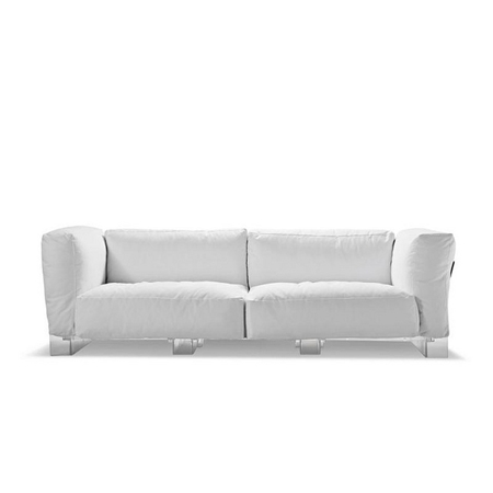 White Plush Couch 