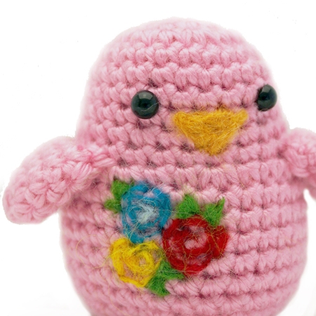 Crochet Pink Bird 