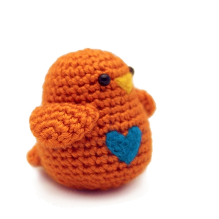Crochet Orange Bird 