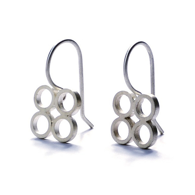 Silver Circle Earrings 