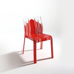 Red Streaked Chair 